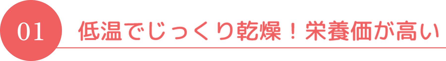 低温でじっくり乾燥！栄養価が高い