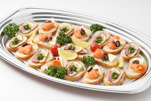 【LＬサイズ】紅茶がもとサーモンの2種のブルスケッタ盛り合わせ【約15人前】