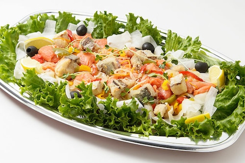 【Lサイズ】ぶりとサーモンとスライス大根の エスカベッシュサラダ 【約10人前】